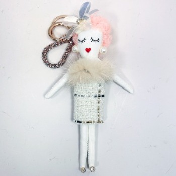 Parisian Doll Key Chain Bag Charm